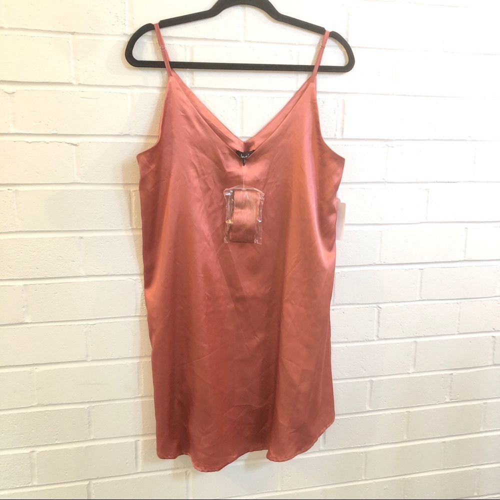 Rose Gold Satin Slip Dress